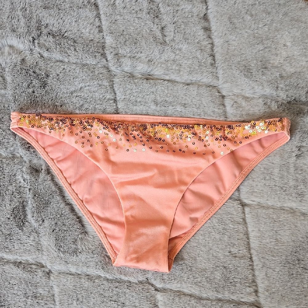 Victoria's Secret Pink/Gold Bikini Bottom, Women's Extra Small, Great Condition